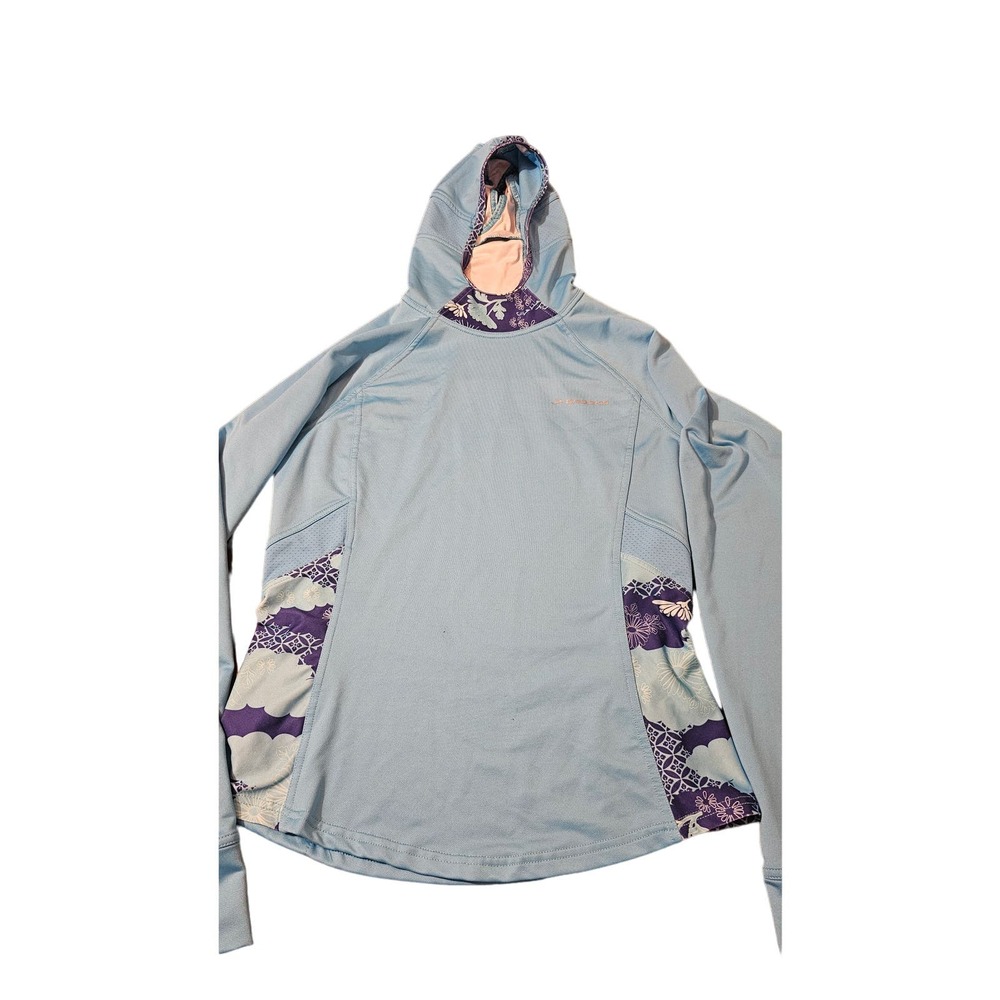 Brooks‎ Blue Floral fitted hoodie size medium